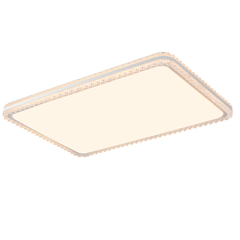 Lujo ligero Gujia viento de cristal sala de estar lámpara principal luz de techo moderna simple atmósfera de protección de los ojos dormitorio Zhongshan lámpara 357L