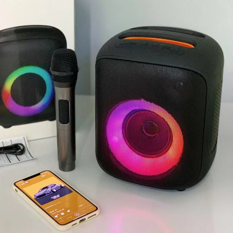 Jbk1407 High-Power Phantom Rgb Square Dance Audio High-Volume Outdoor Satchel Bluetooth Speaker with Microphone