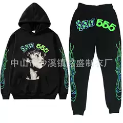 Autumn Hooded Sweatshirt Couple Suit Customized Cross-Border Thin Casual Sports Trendy New Two-Piece Sportswear