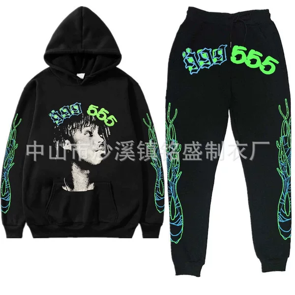 Autumn Hooded Sweatshirt Couple Suit Customized Cross-Border Thin Casual Sports Trendy New Two-Piece Sportswear