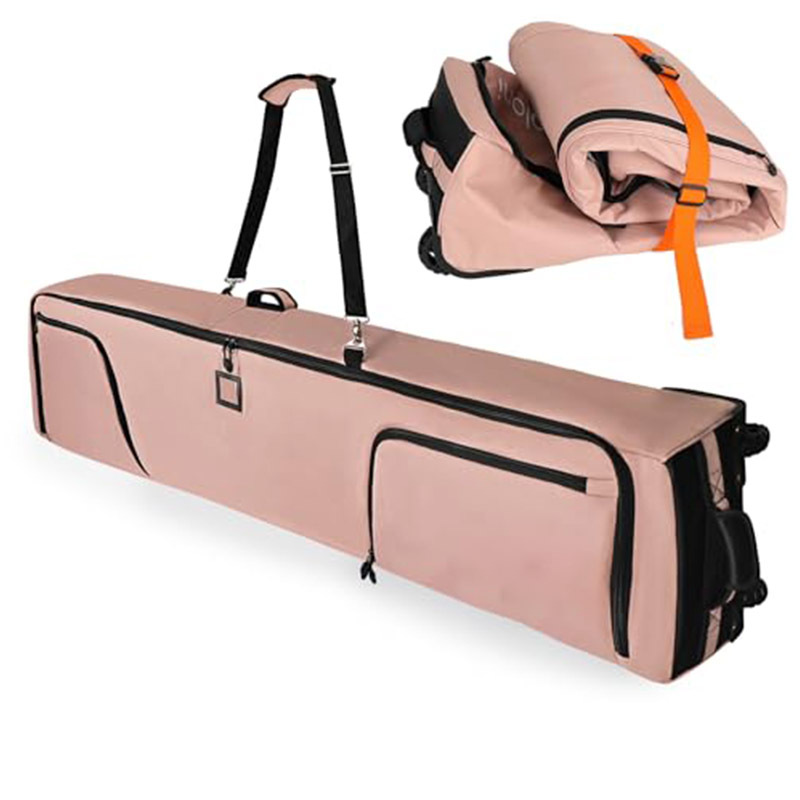 Outdoor snowboard backpack, indoor venue equipment bag, snowboard bag with wheels, can be checked in, large capacity double-board ski bag