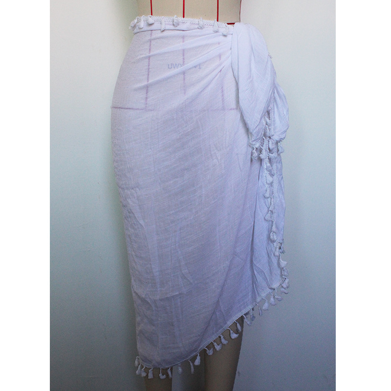 112g Weight Midi Dress Dress Length Type Polyester Fabric Type Mid Waist Waist Line 1 Piece Quantity Daily Occasion Solid Color Pattern Women'S Gender Tassel Design Fashion Style Women's Fashion Solid Color Tassel 1 Piece Cover Ups 39