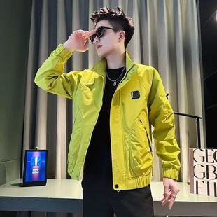 American high-end jacket men's spring and autumn trendy casual and handsome jacket men's clothing 2025 new men's tops