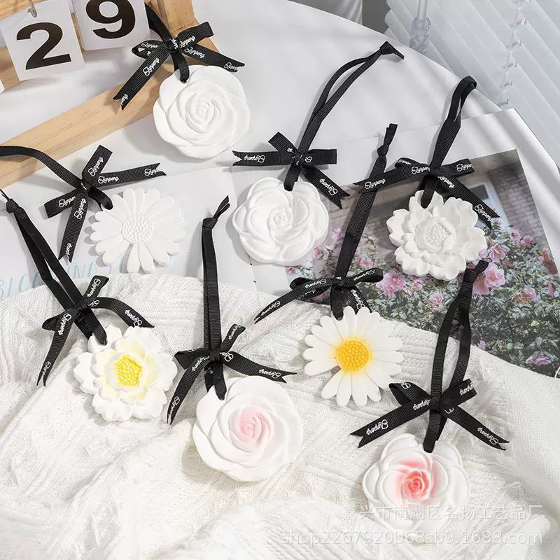 Камелия гипс Роза ромашка цветок пиона ароматерапия воск ломтик спальня домашний шкаф декоративный кулон