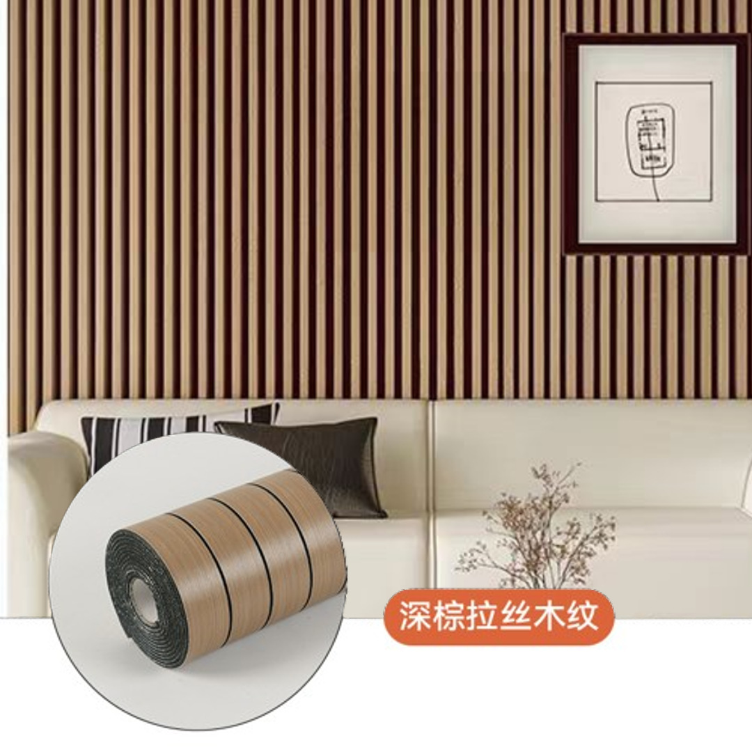 인기 모델 - 다크 브라운 브러시드 우드 그레인 [두꺼운 자체 접착]