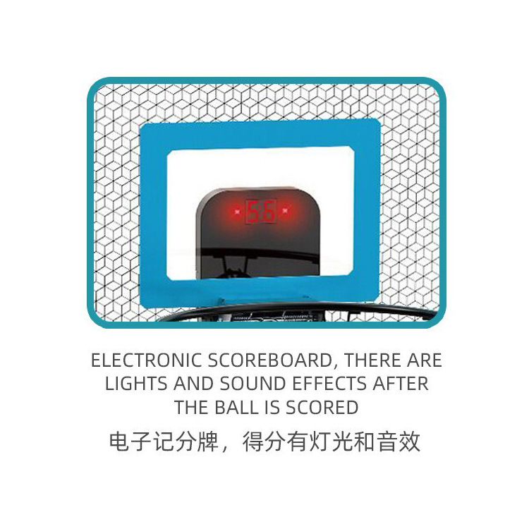 Cross-border Children's Scoring Basketball Frame with Light Voice Punch-free Basketball Board Wall-mounted Indoor and Outdoor Toys