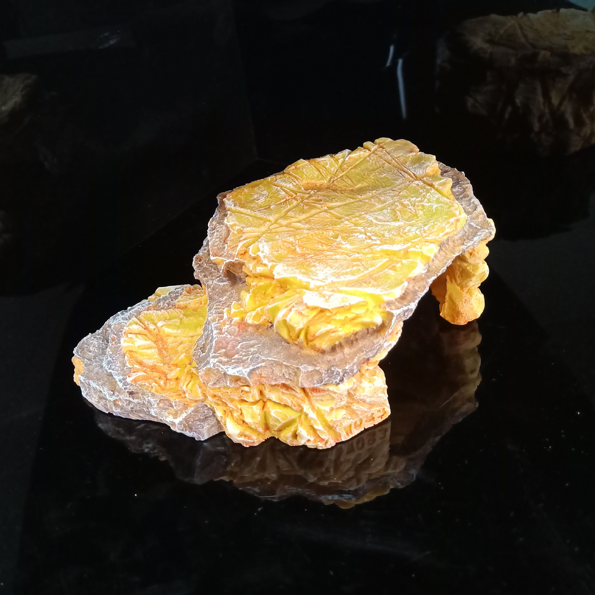 Mesa de secado de tortugas de resina Mesa de escalada para mascotas Mesa de comida de tortugas de roca Mesa de escondite Casa acuario paisaje Decoración