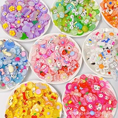 夏の新型半透明質感樹脂部品氷透アニメ系混金クリームゴムdiy製作材料