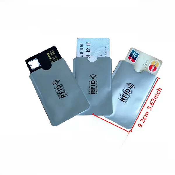 Spot wholesale RFID card case anti-scanning anti-degaussing anti-theft brush NFC bank ID card aluminum foil shielding card case