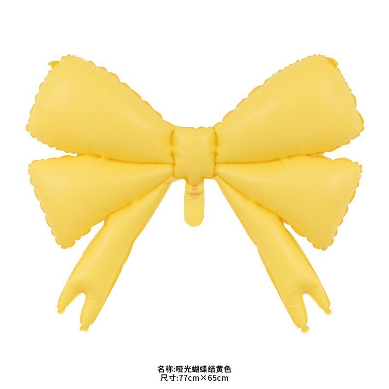 哑光马卡龙蝴蝶结铝膜气球儿童生日派对装饰成人派对布置铝箔气球|undefined