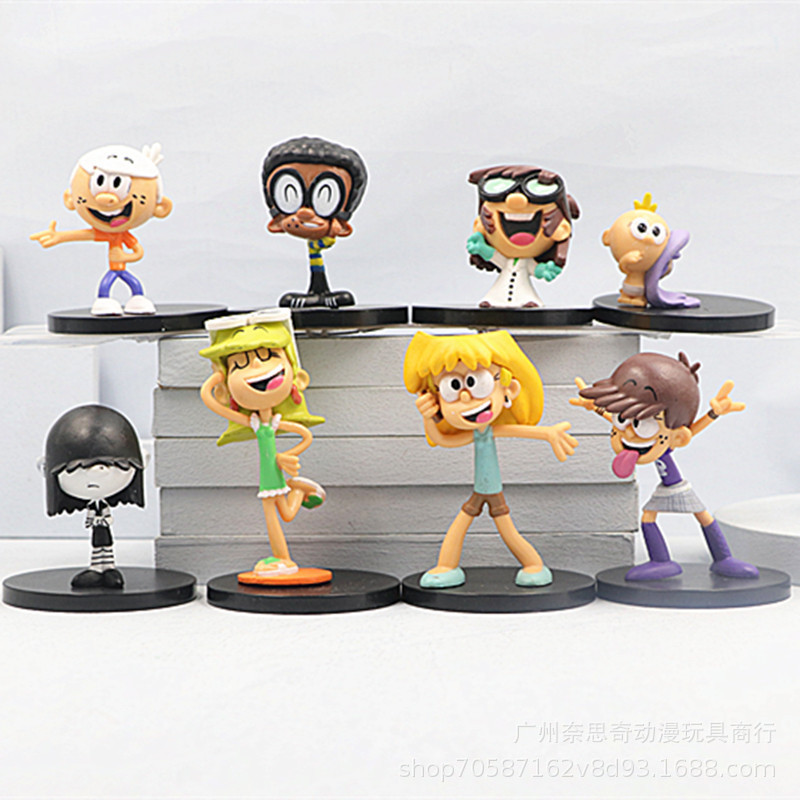 8 Noisy Family the Loud House Lloyd's House Animation Peripheral Toy Doll Model Ornaments