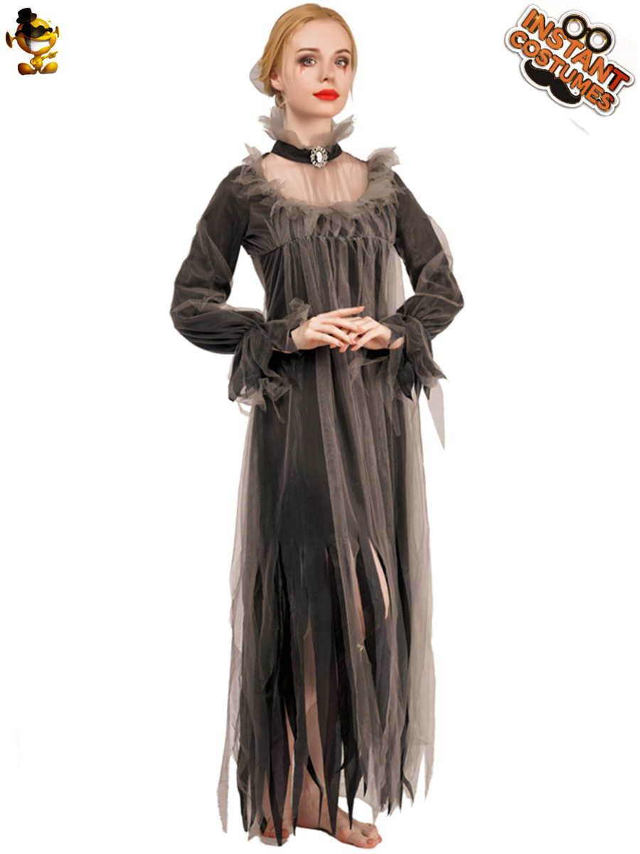 Halloween fantasma Festival adulto mujer horror fantasma novia Zombie falda Cosplay juego de rol accesorios traje image 3
