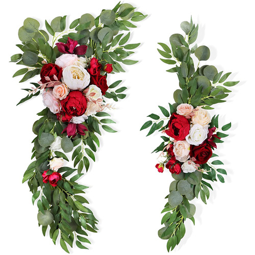 Amazon Wedding Arch Flower Welcome Flowers Wedding Arch Banquet Style Floral Decor Artificial Flower Supply