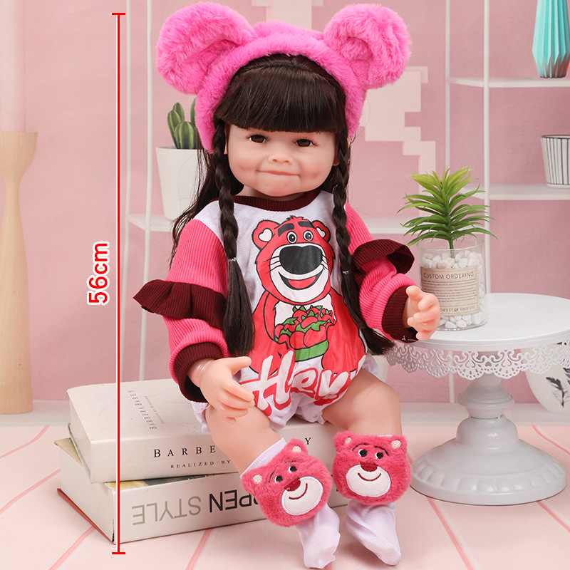 56 cm Rebirth Simulación de regalos de Barbie Baby Soft Girls Toy Set Muñecas para niños