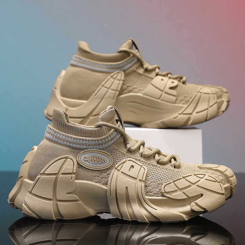 Zapatos de hombre zapatos de estudiantes primavera 2025 nuevos zapatos de malla transpirables casuales de moda deportiva para hombres con suela gruesa