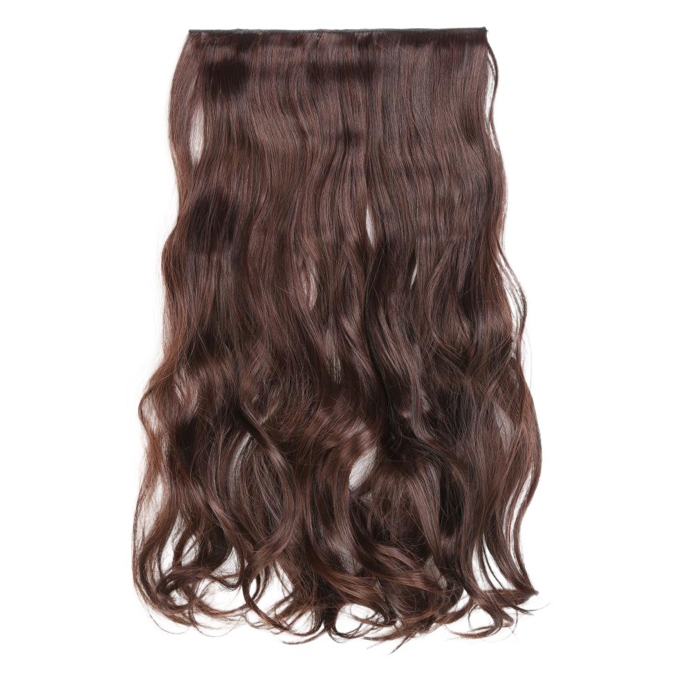 Pieza de peluca europea y americana pieza de extensión de cabello peluca natural sin costuras realista pieza de extensión de cabello de una pieza de extensión de cabello Peluca de cinco tarjetas