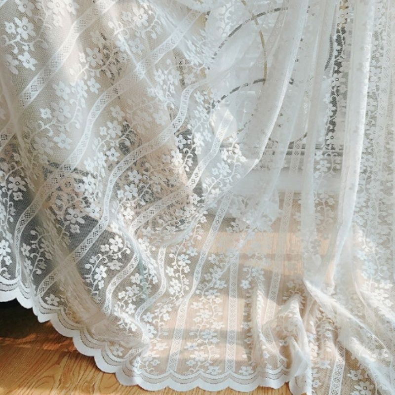 Dropshipping Tablecloth Cover Cloth Background Cloth Photography Props White Gauze Lace Picnic Cloth Romantic French Coffee Table Cloth