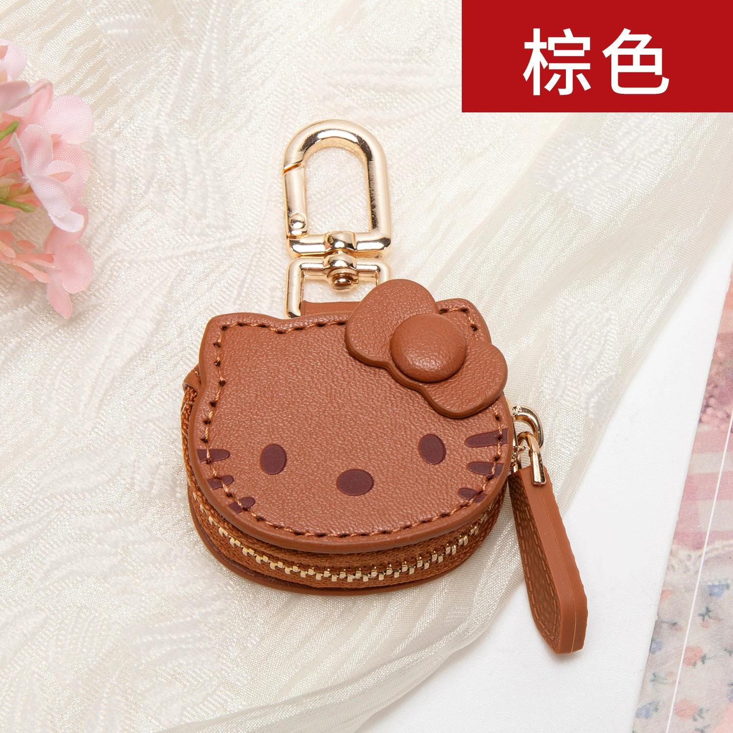Hello Kitty, Хелло Китти, милая маленькая подвеска, система хранения, маленькая сумка, брелок для ключей, высококачественный стиль