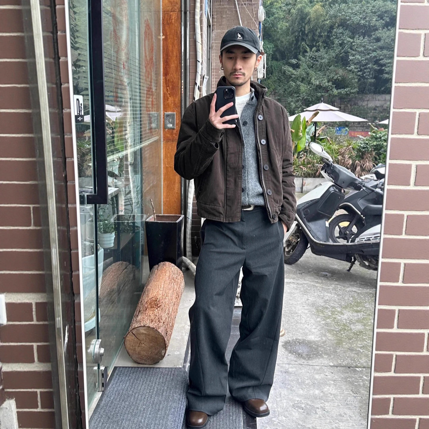 25-Year Military Style Af Imitation Rabbit Fur Heavy Washed Stand Collar Jacket Cotton Padded Jacket Winter