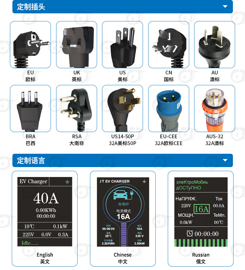 16A European Standard Wall-Mounted Charging Pile New Energy Vehicle Ac 11Kw380-400V Ac Household Charging Pile