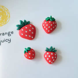 卡通草莓树脂贴片仿真草莓 diy饰品配件奶油胶手机壳材料头饰配件