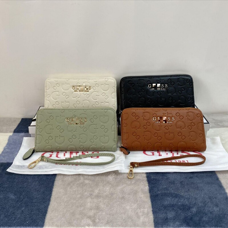 Guess home GS new autumn and winter foreign trade Fashion Women's mobile phone zipper large capacity long embossed clutch with box