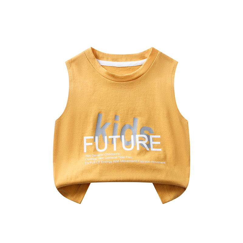 Chaleco DE LOS NIÑOS algodón niñas bebé niños nueva camiseta de verano al por mayor de verano Delgado deportes camiseta sin mangas