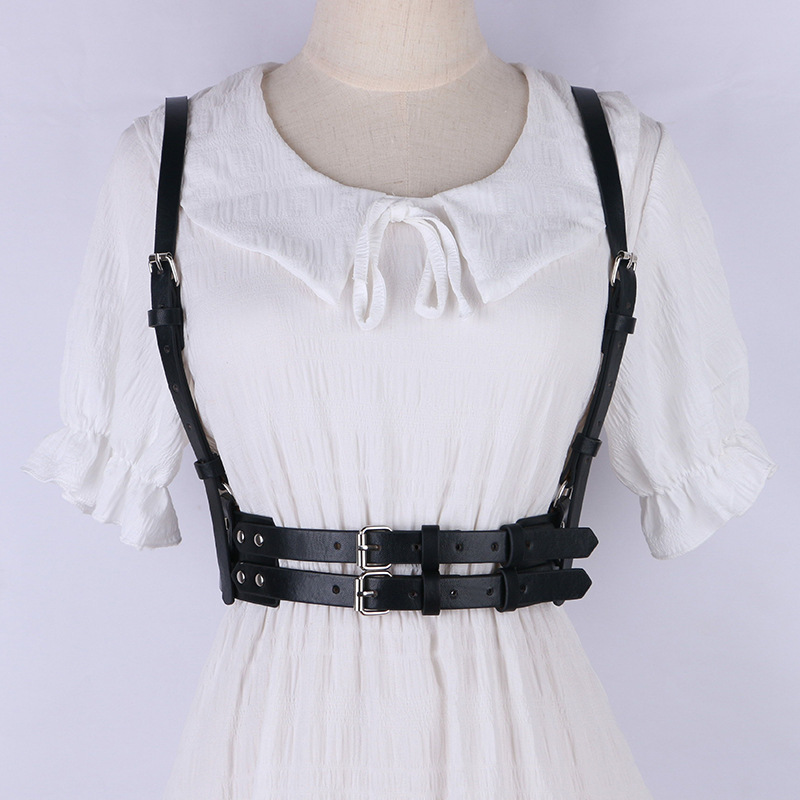 Punk Harajuku-stil hofteholder til kvinder, camisole-bælte, funktionelt overtøj, taljeholdere_voghion.com