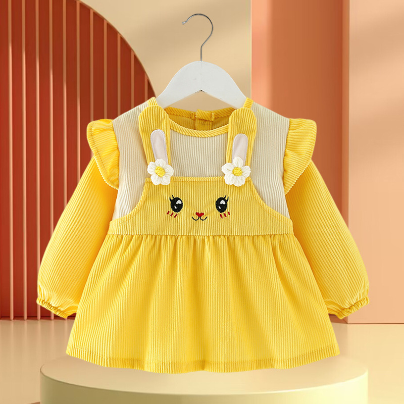 Smock baby girl PANA otoño e invierno a prueba de agua anti-sucio niños comiendo babero bebé vestido inverso ropa protectora delantal