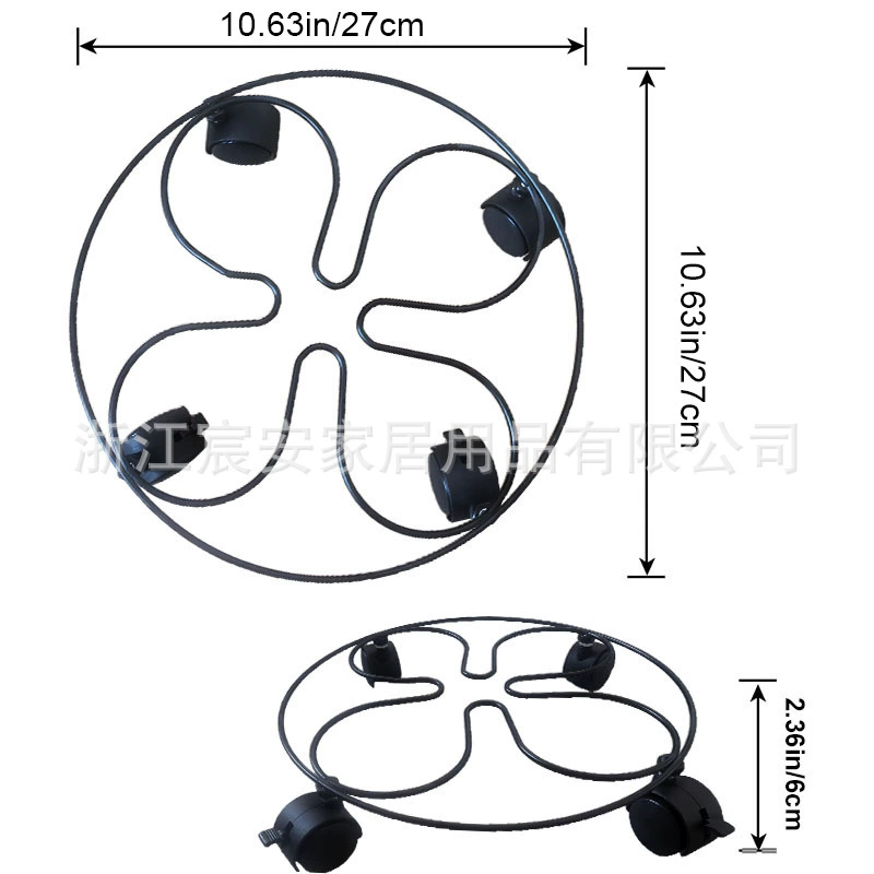 Amazon трансграничный спот горшечные стойки для растений стелламы для кованой гостиной балкон подставка для цветов универсальный колесный замок