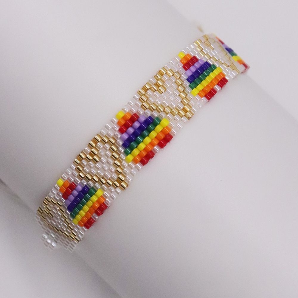 Bohemian Heart Shape Glass Knitting Womenu0027S Bracelets 1 Piece