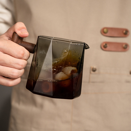 Ye Coffee Octagonal Creative Hand-brewed Coffee Glass Tasting Cup Sharing Pot Fair Cup Coffee Cup Set