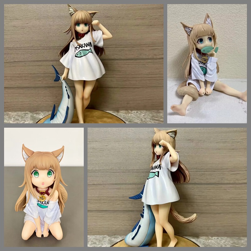 My cat is a cute girl Q version of soybean powder sitting model doll ornaments boxed hand-held My cat is a cute girl Q version of soybean powder sitting model doll ornaments boxed hand-held