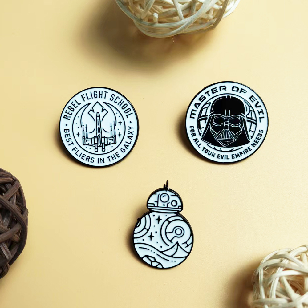 Broche Metálico de La Guerra de Las Galaxias BB-8 de Aleación de Zinc Decorativo para Bolsos