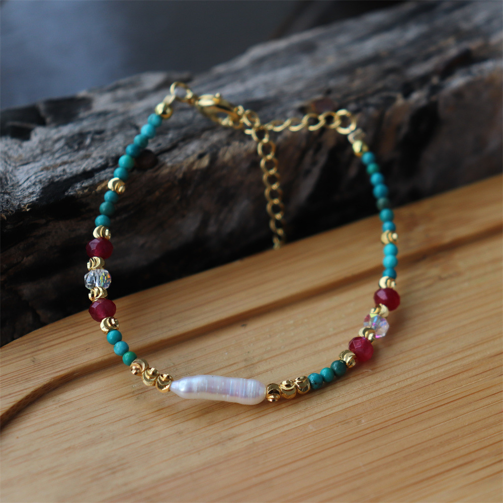 Elegante girocollo barocco con perle, ciondolo con perla d'acqua dolce di alta qualità, design regolabile squisito, gioielli pregiati placcati in argento e oro per donna in stile vintage._voghion.com
