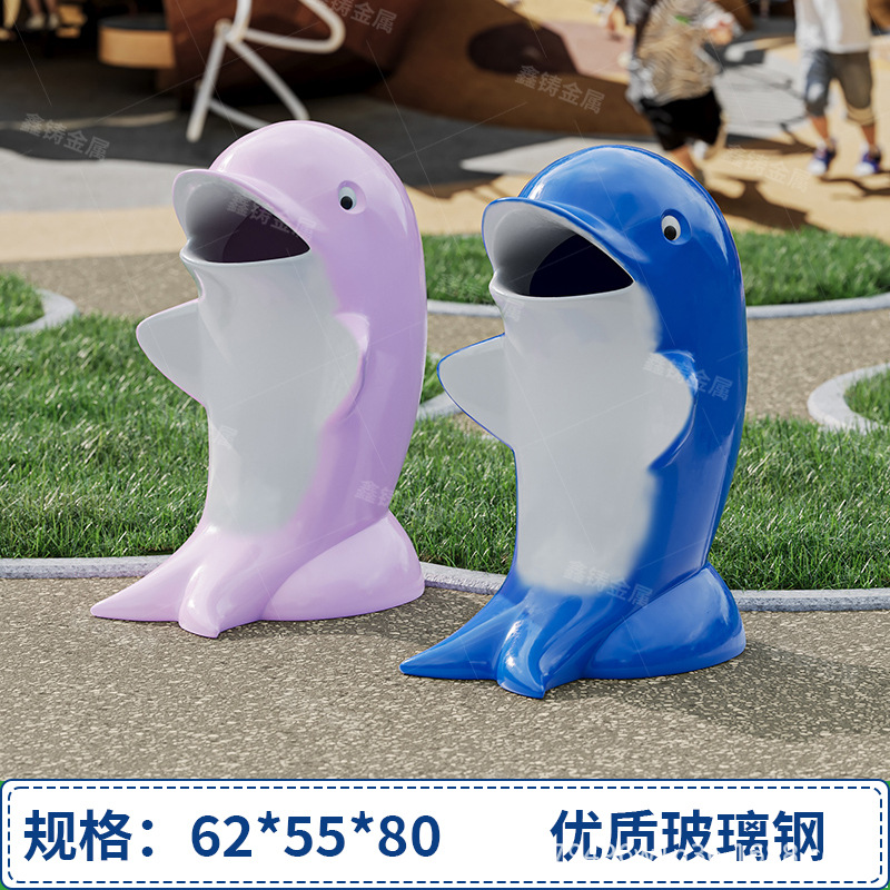 Basurero de Escultura Dibujos Animados de Fibra de Vidrio