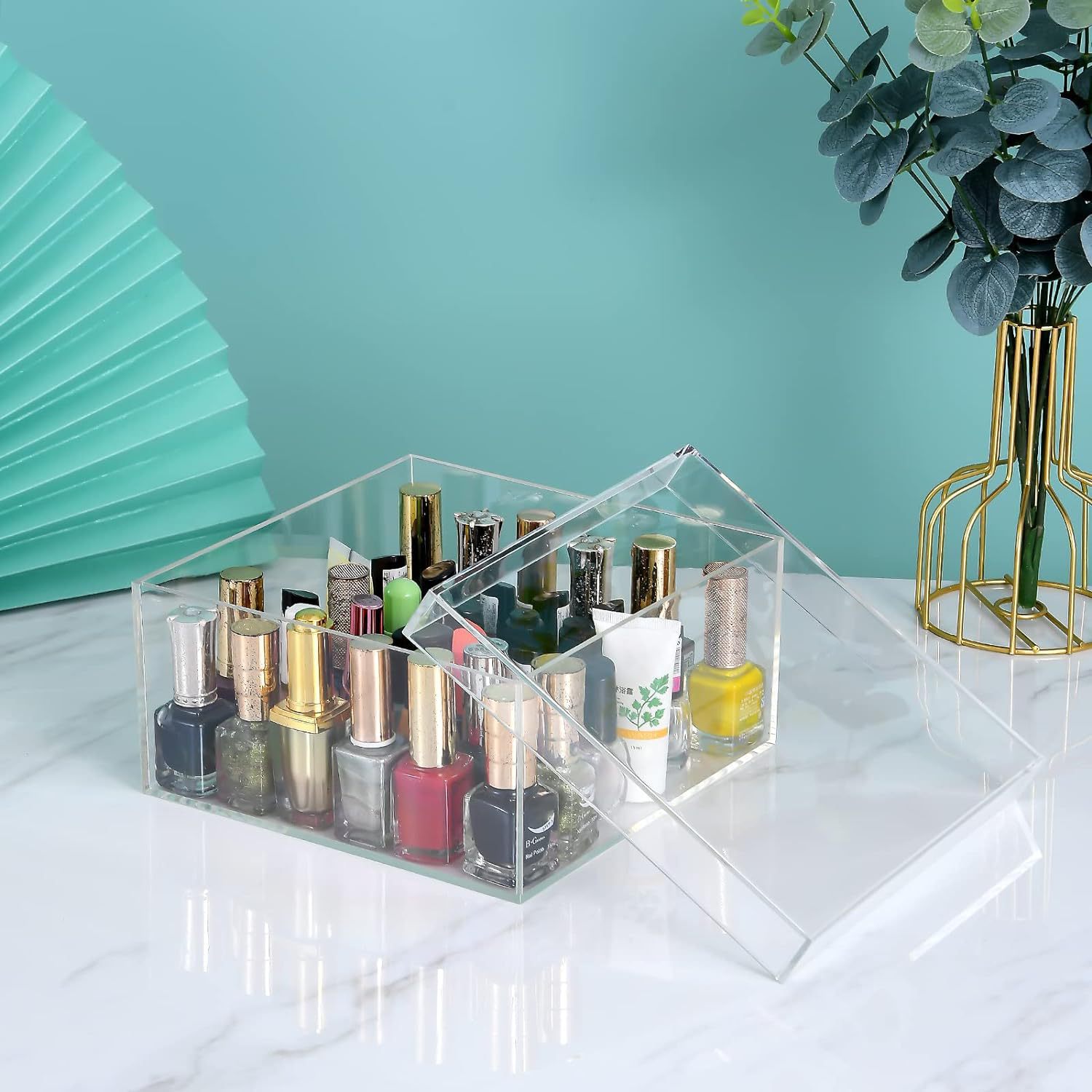 透明亚克力盒带盖天地盖方形立方体容器收纳盒展示盒