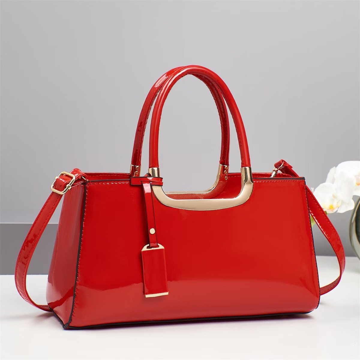Bolso 2025 nueva moda moda bolso de mujer espejo de alta calidad piel brillante de gran capacidad bolso de hombro bolso de mano image 3