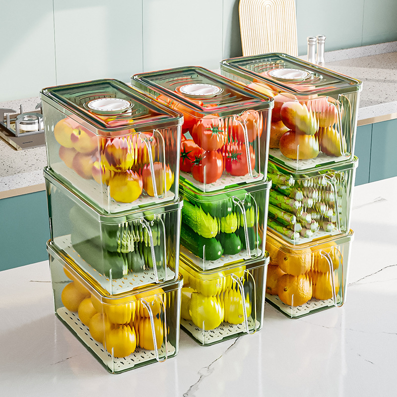 Caja de almacenamiento de refrigerador para congelación de grados de alimentos de cocina especial de bolinillos, huevos, cajas de almacenamiento de alimentos, frutas y verduras