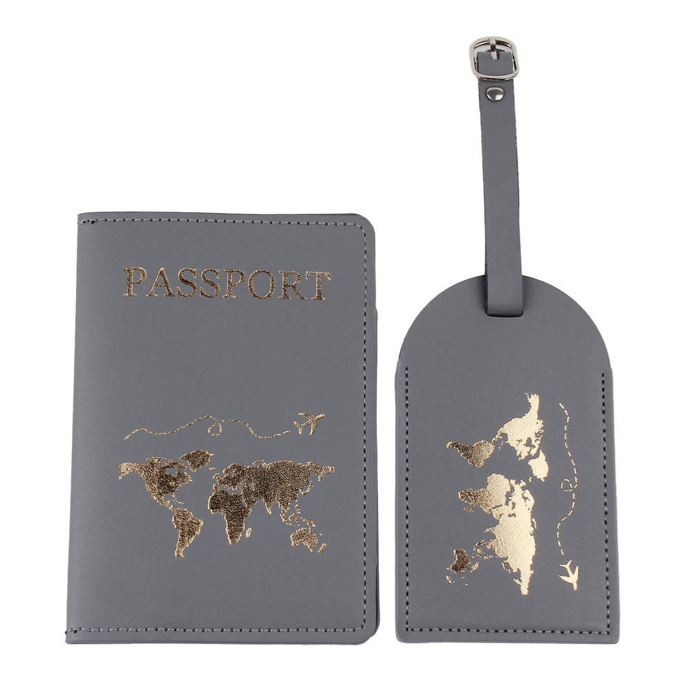 Listado de equipaje transfronterizo tarjeta de embarque de aeronaves PU en stock Mapa de cuero protección de pasaportes