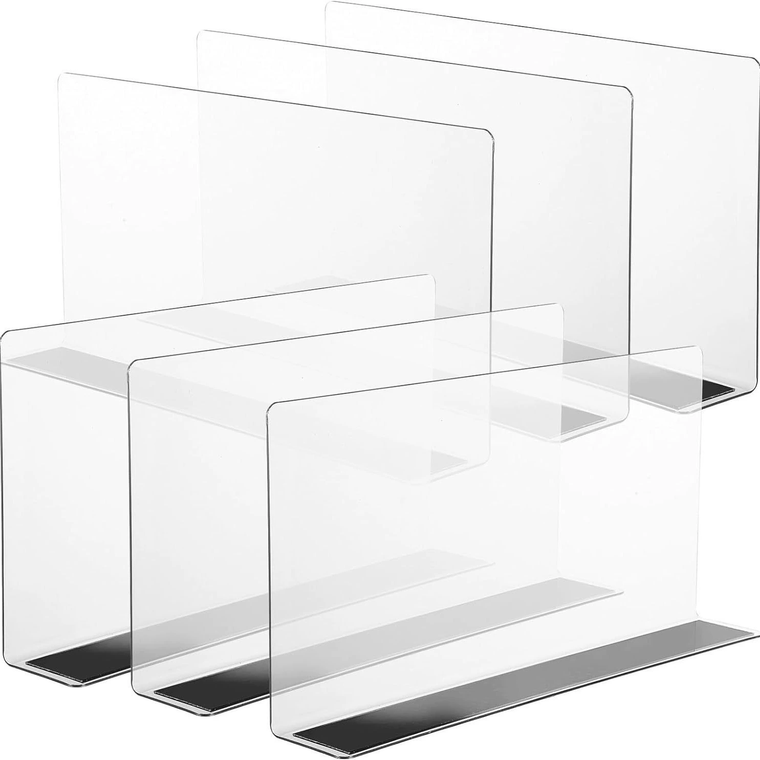 Заводская прозрачная складская полка перегородка пластиковая разделитель доска для супермаркета магазин товаров категории L-образный ПВХ перегородка