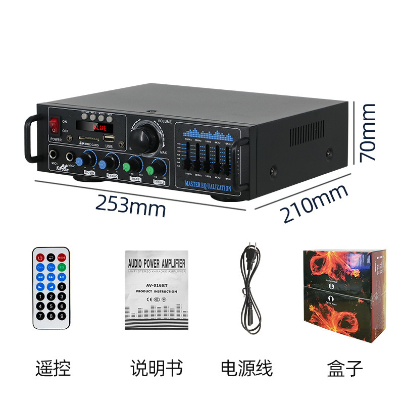 Усилитель HiFi AV-016 без дисплея вилка CN