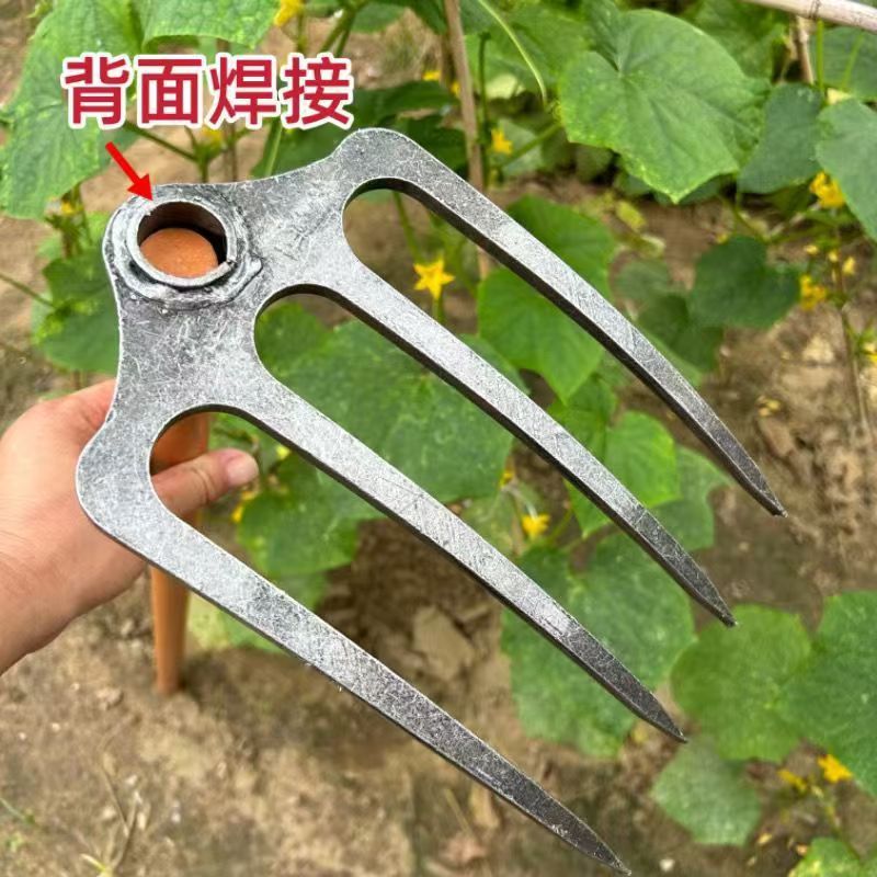 加厚65锰钢叉锄镐刨花生刨红薯翻地松土农用老式开荒翻土锻打刨|undefined