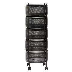 Kitchen rotating rack floor-standing multi-layer fruit storage rack living room snack rack vegetable basket storage rack