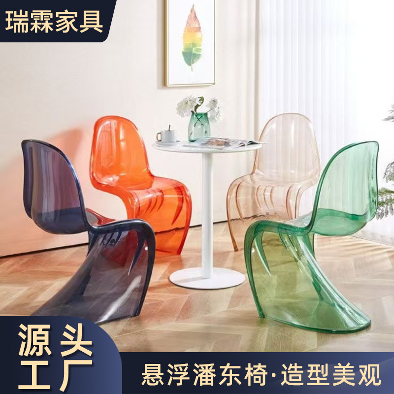New Style Pan Dong Chair Creative Ins Style Modern Simple Personalized Balcony Leisure Chair Home Backrest Chair Transparent Chair