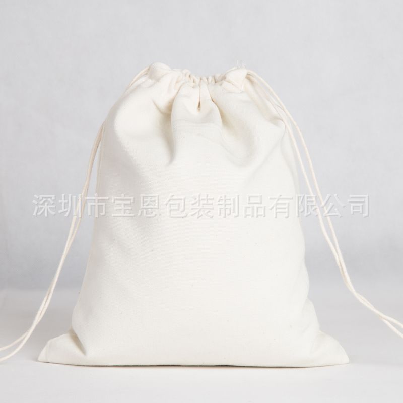 专业销售 白棉布袋 帆布棉布袋 拉绳环保棉布袋