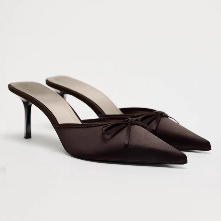 Zapatillas de Tacón Alto para Mujer de Cuero y PU, Tacón Alto (6-8 cm), Antideslizante, para Verano