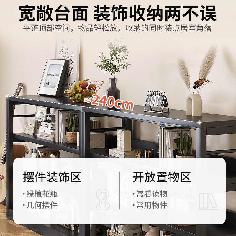 Estante de sala de estar Estante de piso Estante de almacenamiento multicapa Estante de exhibición para el hogar Estante de almacenamiento integrado contra la pared Gabinete bajo