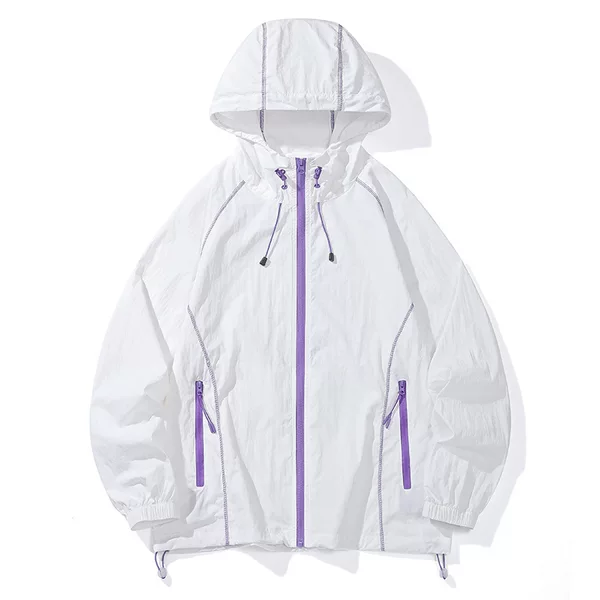 Upf50+ Ice Silk Sun Protection Clothing for Men, Summer Hooded Outdoor Lightweight Men's Skin Clothing, Couple Style Sun Protection Clothing Jacket