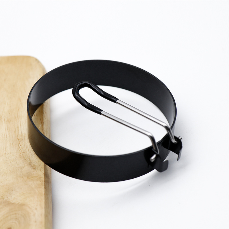 Cross-border 430 de acero inoxidable tortilla anti-escaldadura mango de silicona anillo de tortilla engrosada antiadherente ronda tortilla molde hogar